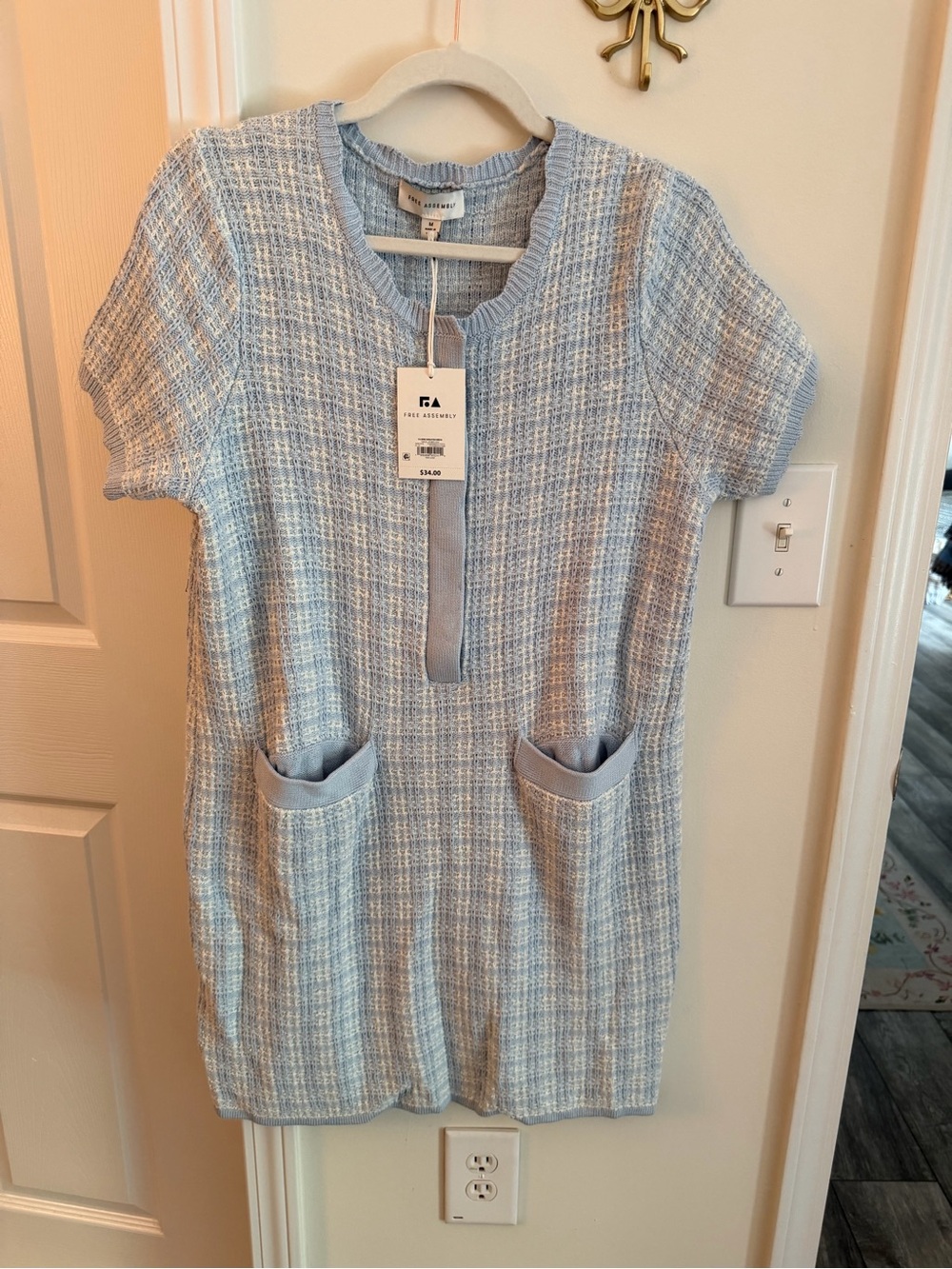 Free Assembly baby blue sweater dress